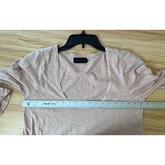 Hatch Pink Maxi Lounge Dress Gown Size 3 Large Slub Cotton Some Minor Defect - Picture 5 of 6